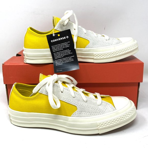 💖MEGA SALE💖Converse CHUCK 70 Low Yellow Egret Suede Shoes Women's 5.5 168609C - Picture 11 of 13